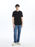 LC Waikiki Crew Neck Short Sleeve Men's Textured T-Shirt